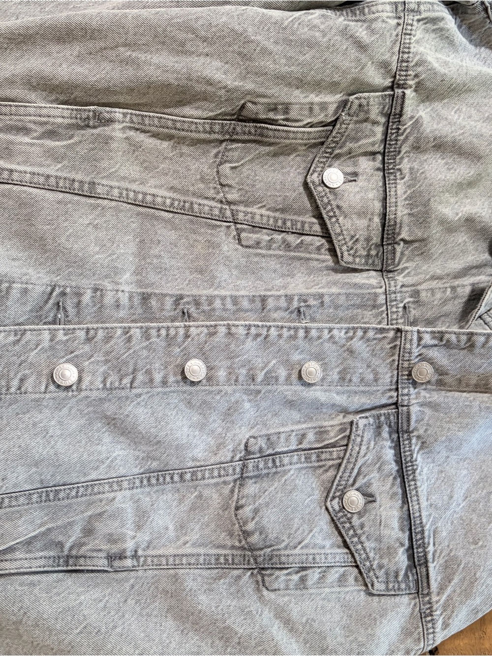 Peanuts Gray Denim Jacket with Snoopy Graphic - Picture 2 of 4